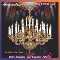 ĐÈN CHÙM NẾN TÂN CỔ ĐIỂN CAO CẤP GẮN PHÒNG KHÁCH LỚN, BIỆT THỰ, NHÀ HÀNG, KHÁCH SẠN