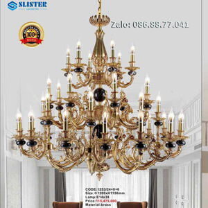 Đèn chùm nến trang trí cao cấp 1253/24+8+6