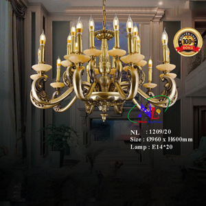 Đèn chùm nến trang trí cao cấp 1209/20
