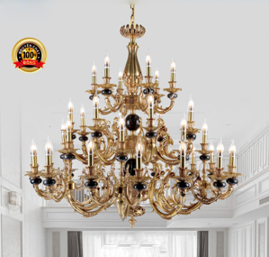 Đèn chùm nến trang trí cao cấp 1253/24+8+6