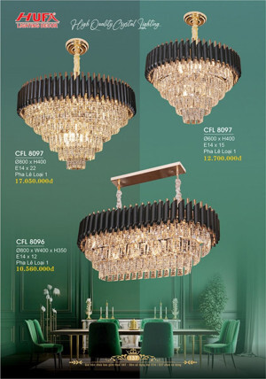 Đèn chùm pha lê Ø600 Hufa CFL8097