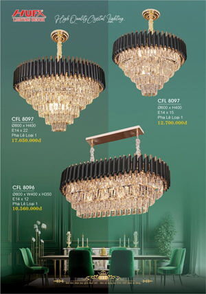 Đèn chùm pha lê Ø600 Hufa CFL8097