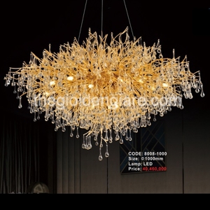 Đèn chùm pha lê cao cấp decor nhà hàng, khách sạn 8008-1000