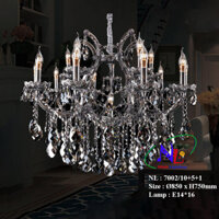 Đèn chùm pha lê cao cấp - Đèn chùm nến cổ điển 7002/10+5+1 lắp phòng họp công ty, nhà văn hoá