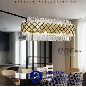 Đèn chùm pha lê cao cấp kiểu ngang 1828/1000