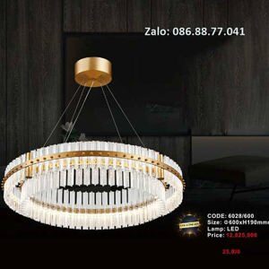 Đèn chùm pha lê cao cấp kiểu tròn 6028/600