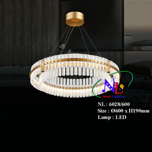 Đèn chùm pha lê cao cấp kiểu tròn 6028/600