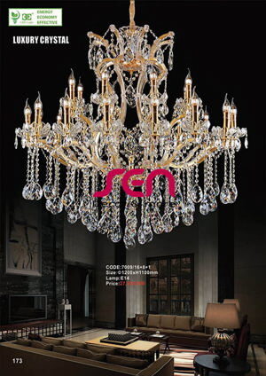 Đèn chùm pha lê Luxury 7009/16+8+1
