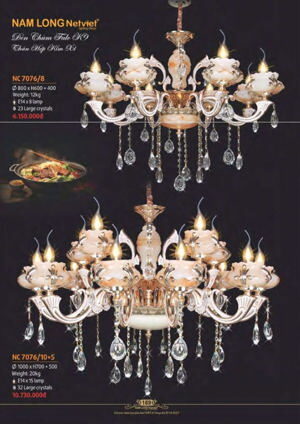 Đèn chùm pha lê NC 7076/8