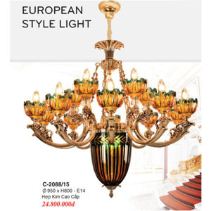 Đèn chùm pha lê nến C-2088/15