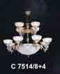 Đèn chùm pha lê nến C-7514/8+4