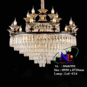 Đèn chùm pha lê nến cao cấp 8068/950