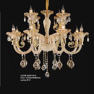 Đèn chùm pha lê nến giá sỉ đẹp 9087/8+4