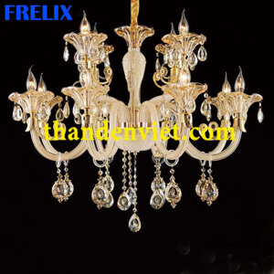 Đèn chùm pha lê nến giá sỉ đẹp 9087/8+4
