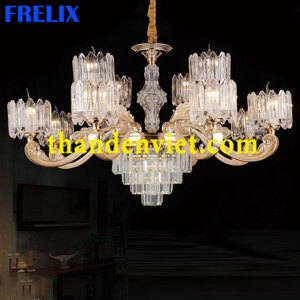 Đèn chùm pha lê nến trang trí phòng khách hiện đại 6122/8+4
