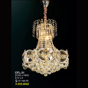 Đèn chùm pha lê phòng khách CFL-31