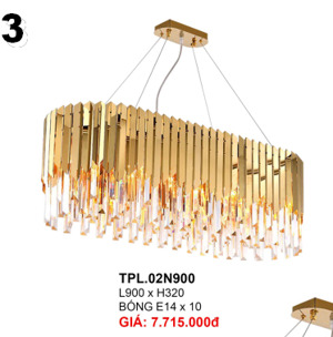 Đèn chùm pha lê TPL.02N900