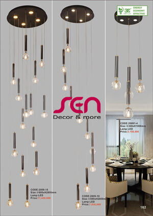 Đèn chùm thả led thiết kế độc đáo 20091-4
