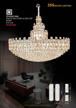 Đèn chùm thông tầng pha lê TPL6270T1000