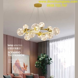 Đèn chùm thủy tinh hiện đại decor nhà hàng, khách sạn THCN-249