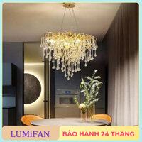 Đèn Chùm Trang Trí, Đèn Thả Giọt Pha Lê Độc Đáo LUMiFAN - Đèn Treo Phòng Khách Sang Trọng, Bảo Hành 24 Tháng