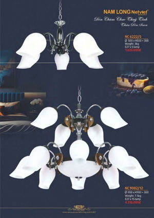 Đèn chùm trang trí NetViet NC-6222/5