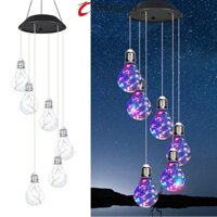 Đèn Chuông Gió Năng Lượng Mặt Trời WANGMCAI, Bóng Đèn Năng Lượng Mặt Trời Hình Chuông Gió Năng Lượng Mặt Trời, Đèn Trang Trí Bền Chống Thấm Nước Treo Hiên Nhà Chuông Gió Treo Đèn Cho Sân Vườn