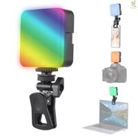 Đèn chụp ảnh Pocket RGB Video Light LED Fill Light 3200K-6500K Đèn hội nghị Video có thể điều chỉnh độ sáng cho máy tính bảng Máy tính bảng Điện thoại thông minh Máy ảnh DSLR Pin tích hợp Came-211