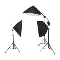 Đèn Chụp Ảnh Sản Phẩm, Bộ Đèn Studio, quay phim, Livestream chuyên nghiệp, chân đèn cao 2m kèm Softbox 50x70cm