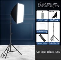 Đèn Chụp Ảnh Sản Phẩm Softbox Led360 20W40W60W Nhiệt Màu 5500K, Thiết bị Quay Phim Chụp Ảnh Studio Hàng Chính Hãng - Sáng trắng 20W