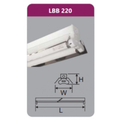 Đèn công nghiệp phản quang Duhal LBB220 2x9W