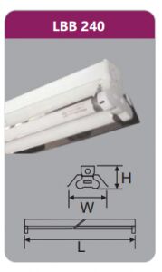 Đèn công nghiệp phản quang 2x18w LBB240