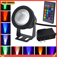 Đèn đài phun nước LED dưới nước PRRR 2 gói, Đèn thay đổi màu RGB chống nước IP68, Đèn LED chìm 10W có