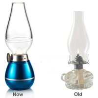 Đèn Dầu Để Bàn Sạc Tích Điện Cảm Ứng Thổi Phát Sáng T2