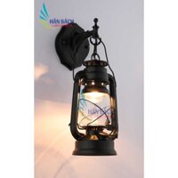 Đèn dầu đèn bão phong cách cổ điển có bóng led