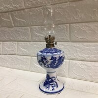 Đèn Dầu Gốm Sứ Bát Tràng Men Lam, Men Trắng, Đèn Dầu Thắp Ban Thờ, Đèn Dầu Châm Hương