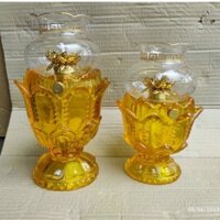 Đèn Dầu Hoa Sen Thủy Tinh Cỡ Lớn