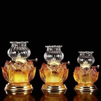 Đèn Dầu Lưu Ly Hoa Sen Thờ Cúng