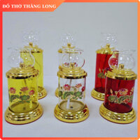 Đèn Dầu Thờ Cúng Hình Trụ Hình Sen Chất Liệu Thủy Tinh, Đèn dầu hỏa đặt bàn thờ Mã Đèn 057 - Đồ Thờ Thăng Long