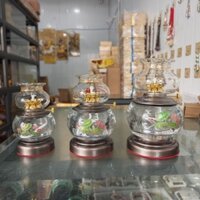 Đèn Dầu Thờ Cúng Hoa Sen Thủy Tinh Cao Cấp M8820