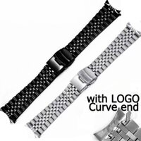 Đen Dây Đeo Đồng Hồ Bằng Thép Không Gỉ Màu Bạc Cho seiko skx007 skx009 srpd63k1 18 / 19 / 20 / 21 / 22 / 23 / 24mm