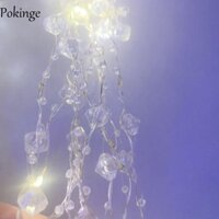 Đèn dây LED POKINGE, Đèn dây đồng LED chạy bằng pin di động, Dễ dàng lắp đặt Đèn lễ hội an toàn bằng nhựa 10m Đám cưới