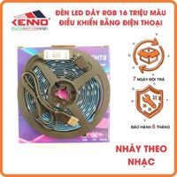 Đèn dây led RGB 16 triệu màu 5M điều khiển bằng điện thoại, nháy theo nhạc, trang trí, decor phòng