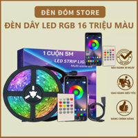 Đèn dây led RGB 16 triệu màu 2M 3M 5M điều khiển bằng điện thoại và Remote, nháy theo nhạc, trang trí decor phòng