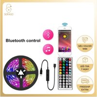 Đèn dây led RGB 16 triệu màu trang trí nhà, phòng dài 2M 3M 5M điều khiển bằng remote, app điện thoại