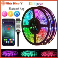 Đèn dây led RGB 16 triệu màu 5M 10M 15M 20M điều khiển bằng điện thoại, nháy theo nhạc, trang trí decor phòng