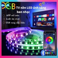 Đèn dây led RGB 5V 16 triệu màu điều khiển bằng điện thoại nháy theo nhạc trang trí decor phòng ngủ，5m/10m/15m