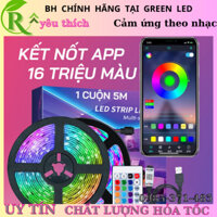 Đèn dây led trang trÍ 16 triệu màu 5m điều khiển bằng điện thoại remote, nháy theo nhạc trang trí decor phòng