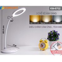 ĐÈN ĐỂ BÀN ĐA NĂNG KM 6702 CẢM ỨNG CAO CẤP – 3 CHẾ ĐỘ SÁNG(Tuyển Sỉ)