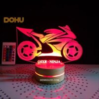 Đèn Để Bàn, Đèn Ngủ Xe Moto Phân Khối Lớn Mẫu 2 - 16 Màu Kèm Khiển Và Dây Cáp.